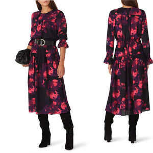 Victor Alfaro x RTR Black Floral Peasant Dress - Size M